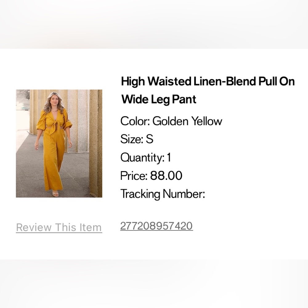 Express super high rise yellow (mustard) wide leg linen pants
